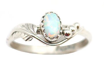 Navajo Opal Ring Sterling Silver