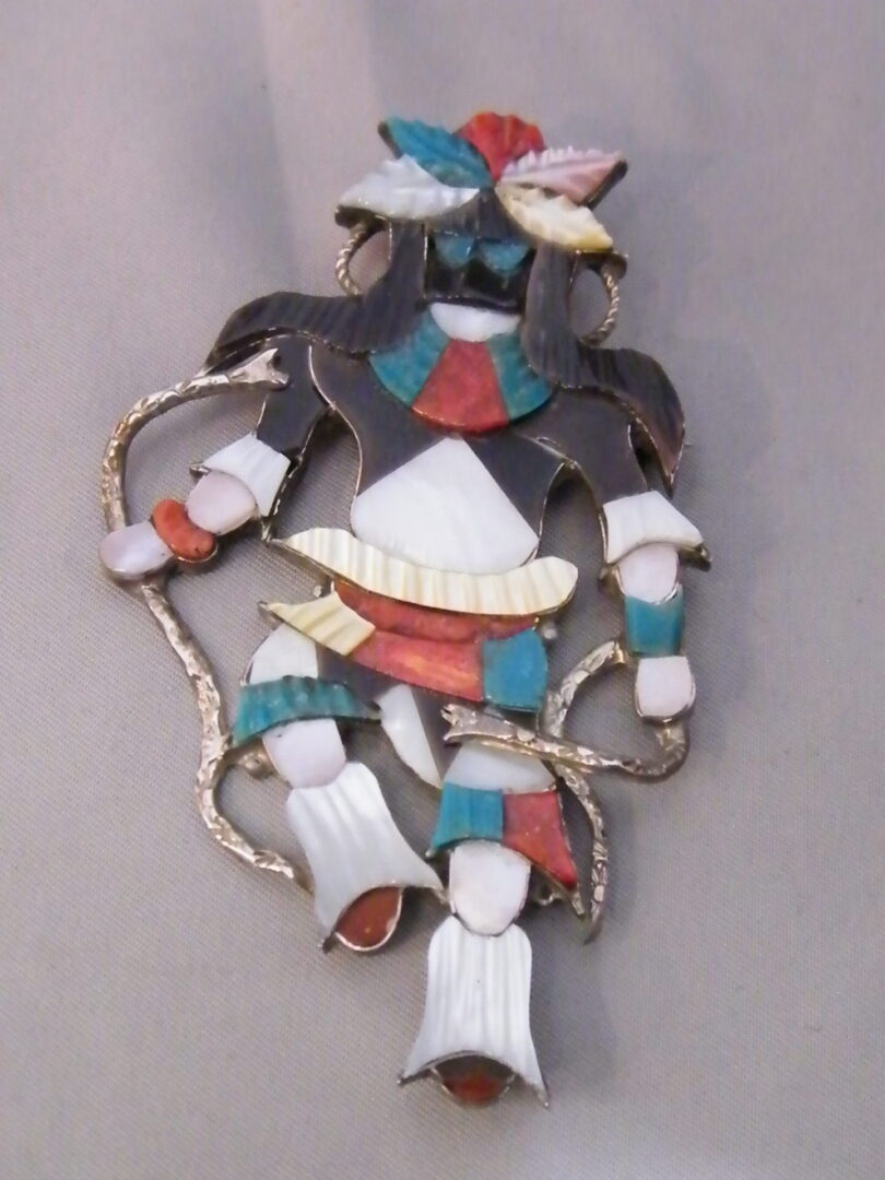 sterling silver native snake dancer pendant