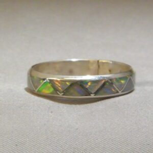 A Native American Sterling Silver Wedding Band