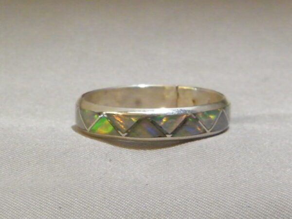A Native American Sterling Silver Wedding Band
